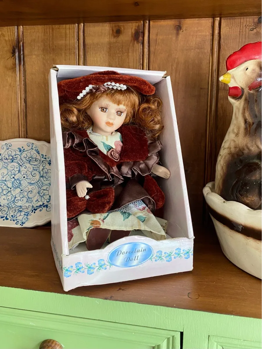 Charming Vintage Porcelain Doll - Image 1