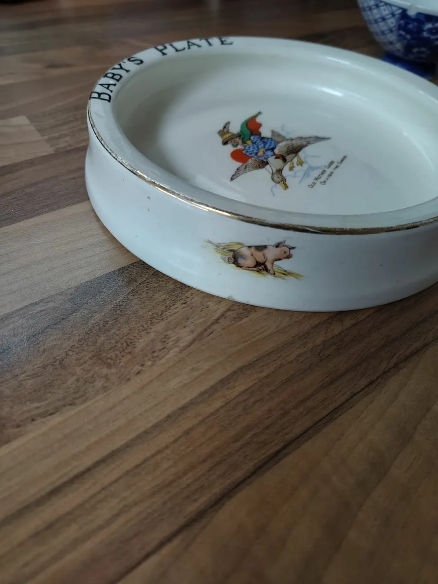 Vintage Mother Goose Baby's Plate - Image 4
