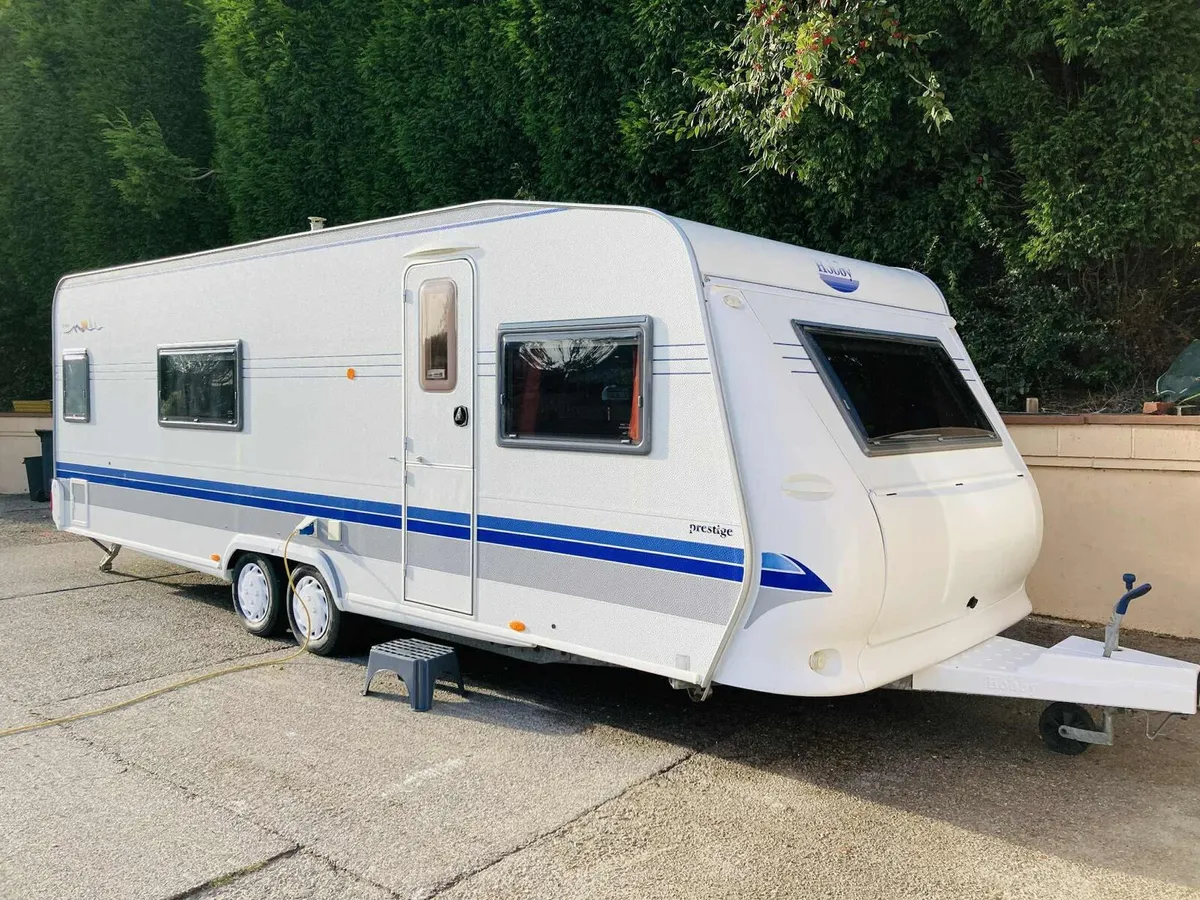 Hobby prestiage fixed bed twin axle caravan - Image 1