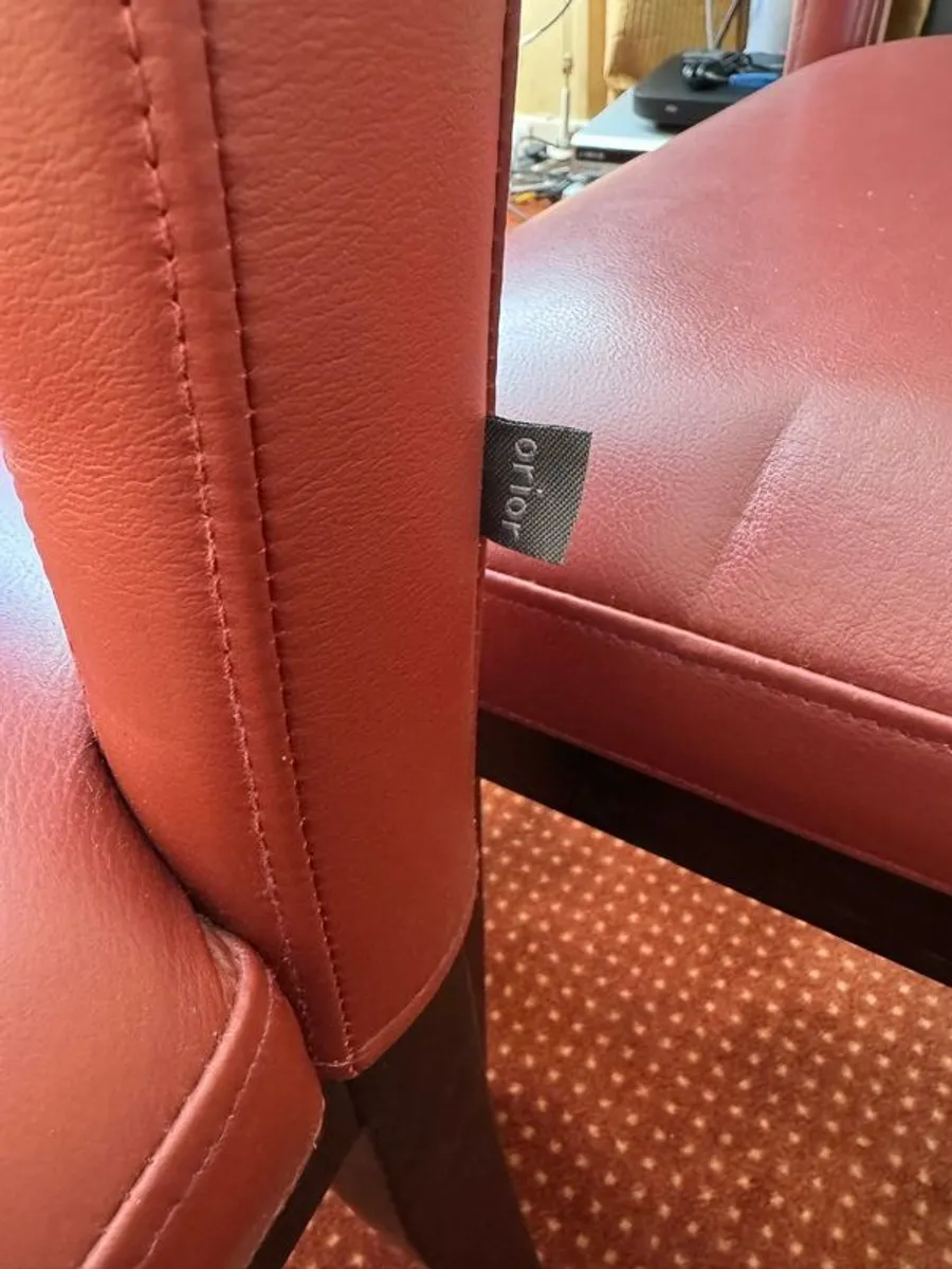 5 Orior leather chairs for sale - Image 4