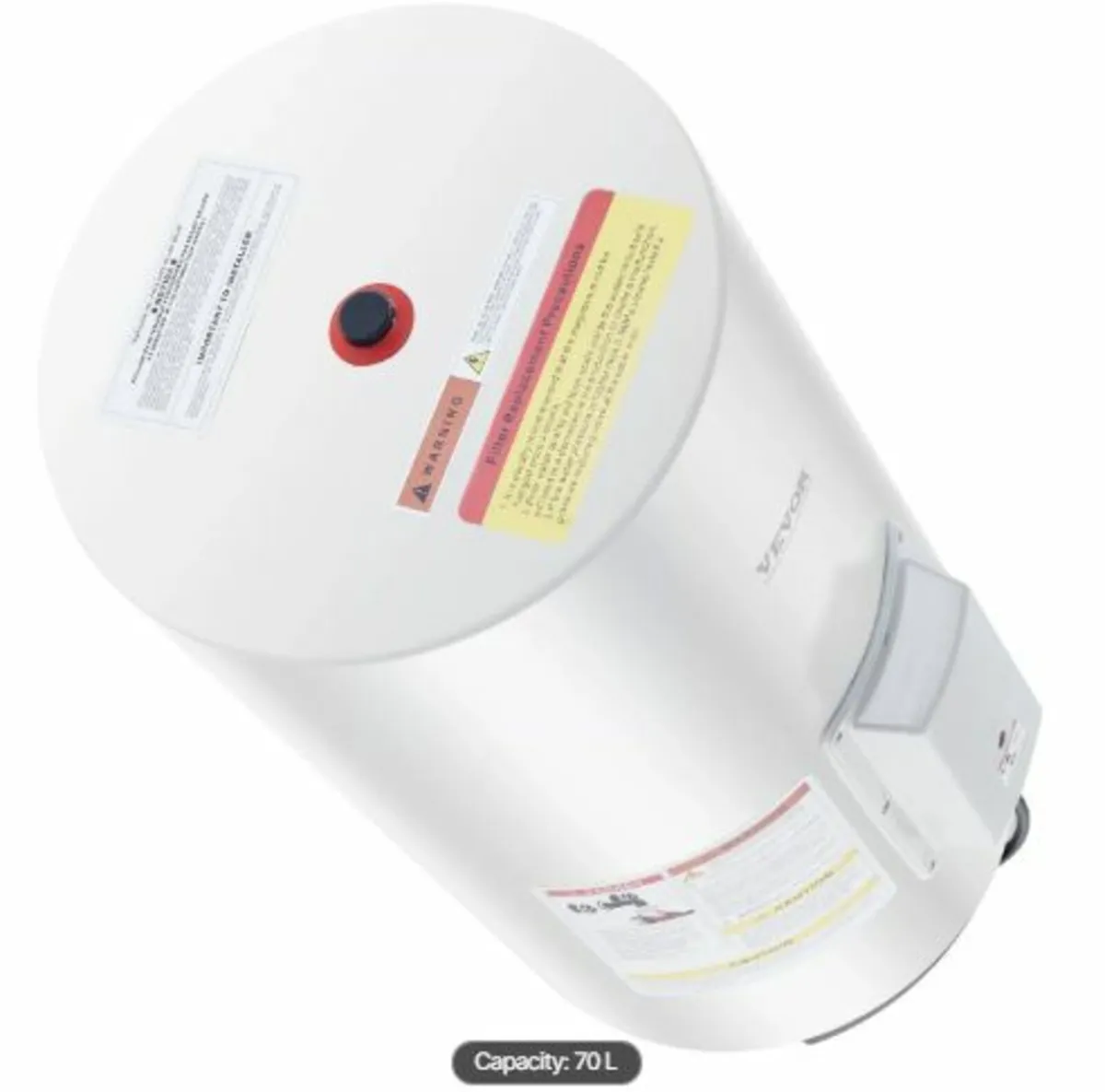 Electric Water Heater, 18 Gallon Tank Instant Hot - Image 1