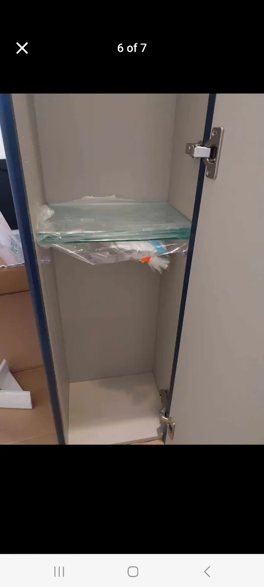 Matt Blue Bathroom Cabinet - Image 2