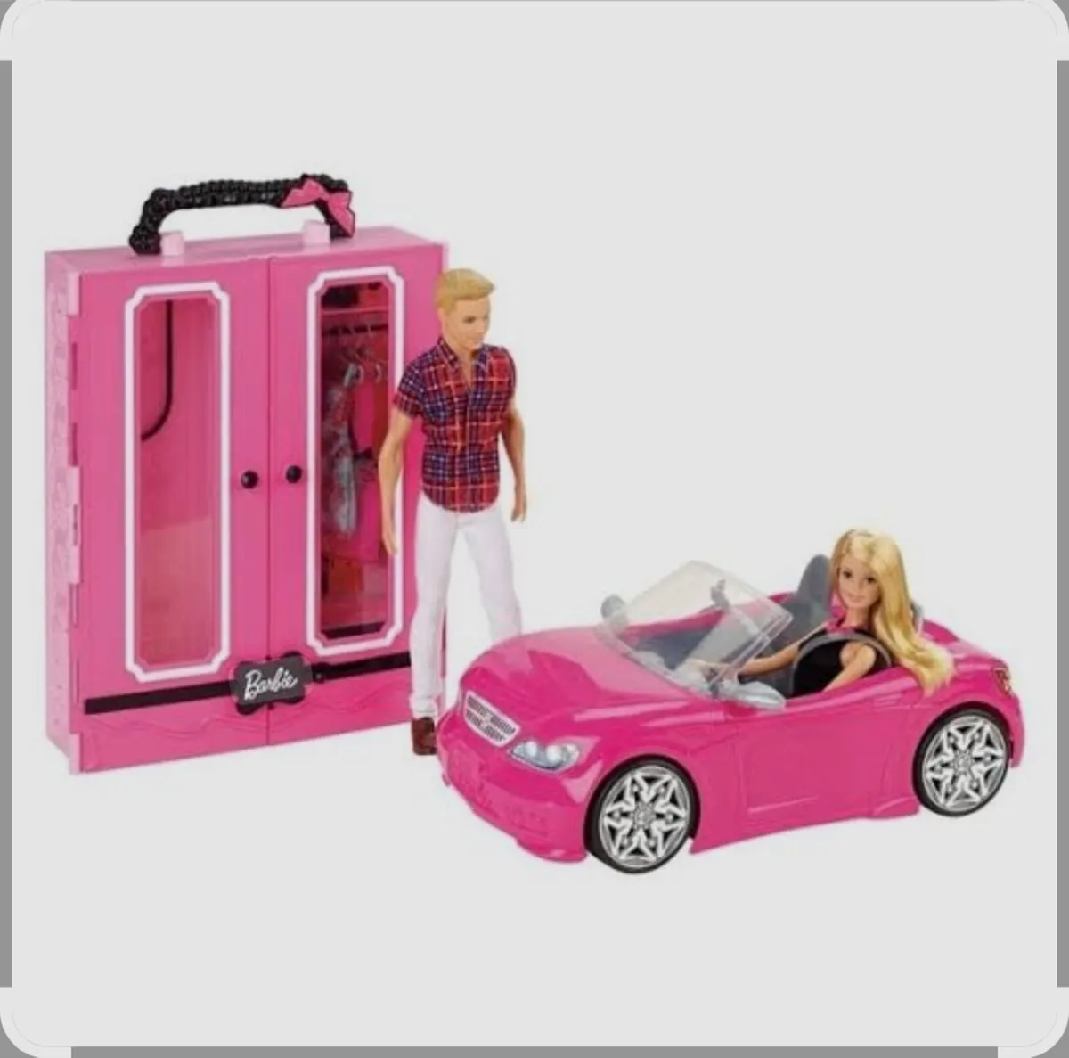 Mattel Barbie & Ken wardrobe& convertible car - Image 2