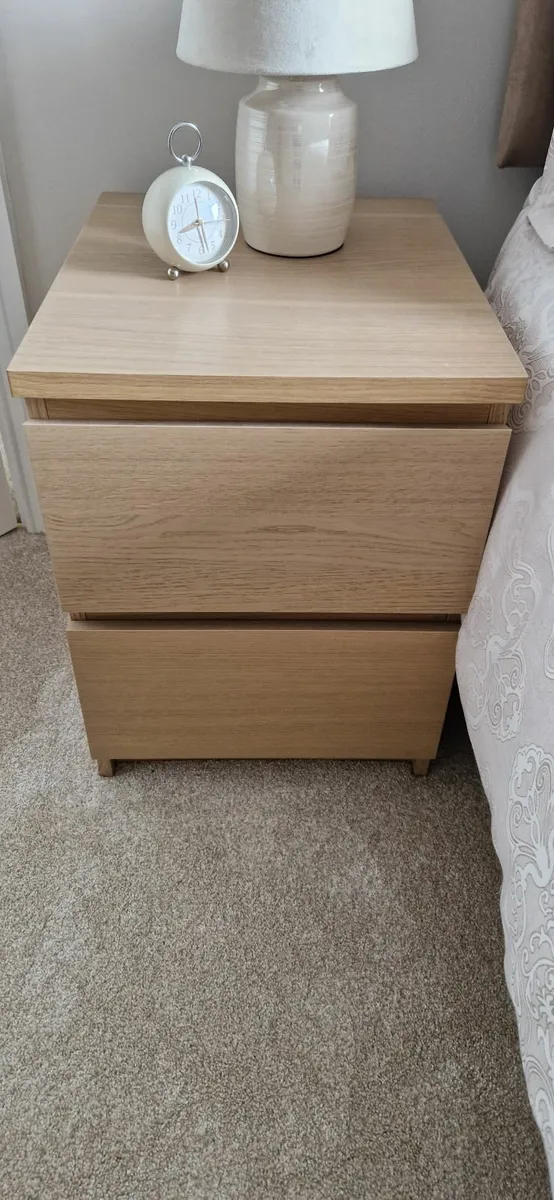 Oak Locker  2 Drawer 40 x 55 Almost New