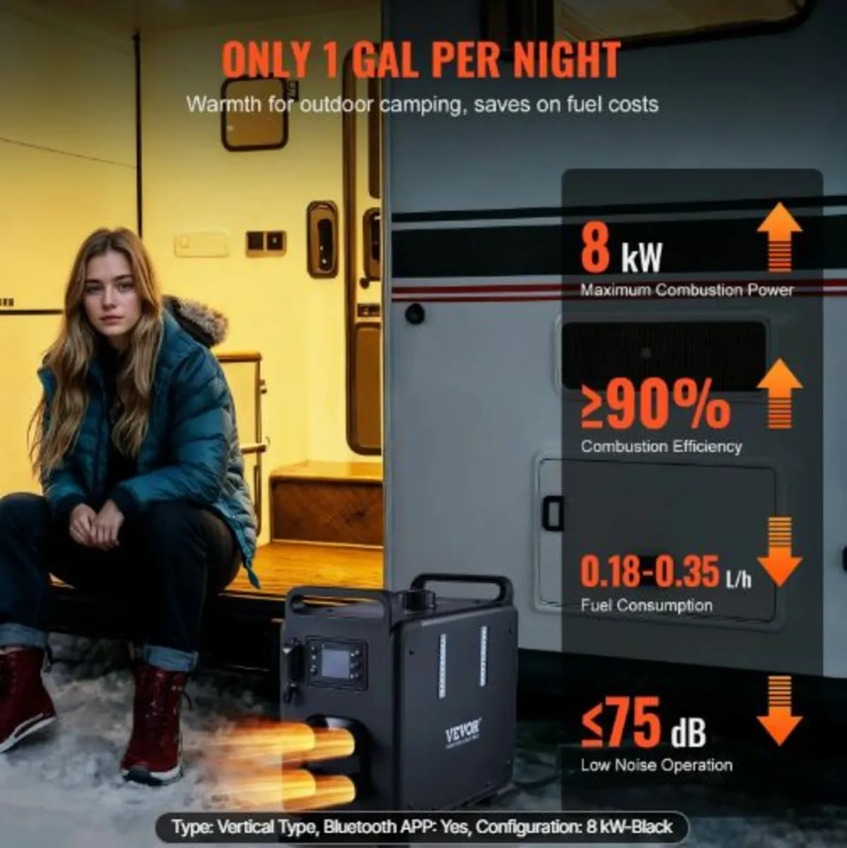 8KW Diesel Heater, 12V/24V All in One Diesel Air - Image 3