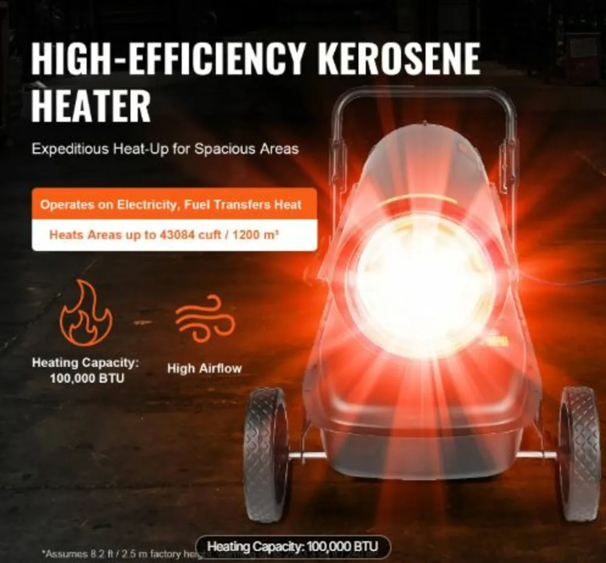 Kerosene/Diesel Forced Air Heater,100000Btu Torpe - Image 2