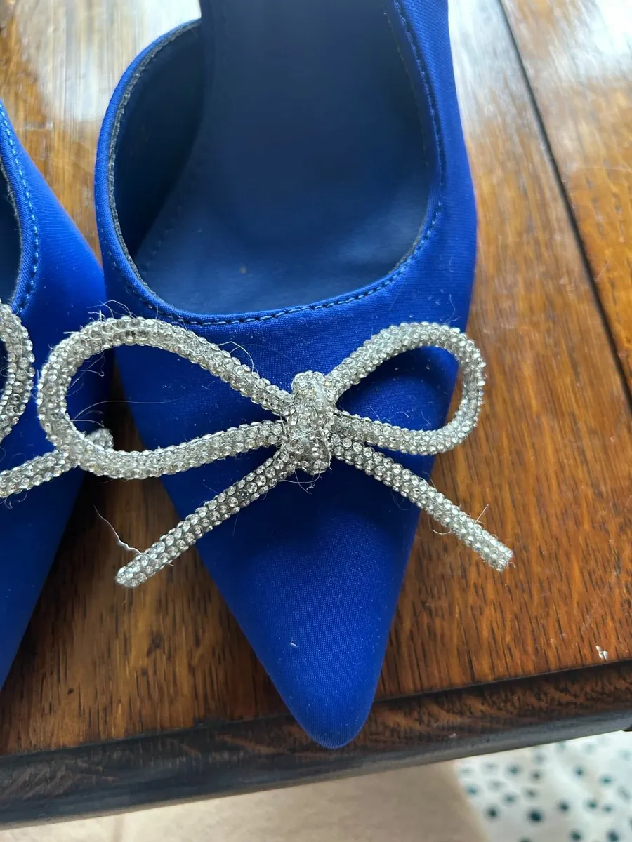 Ladies slingback shoe - electric  blue - Image 3