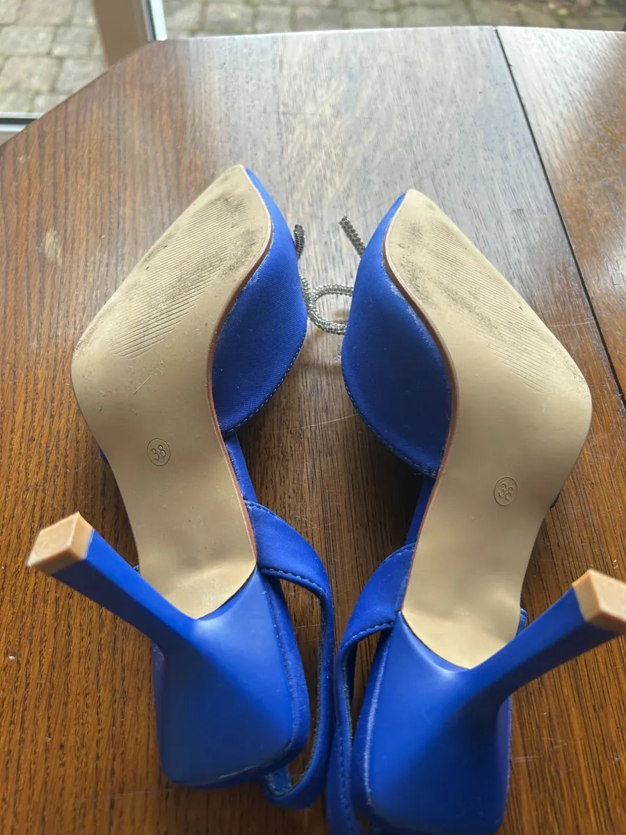 Ladies slingback shoe - electric  blue - Image 4