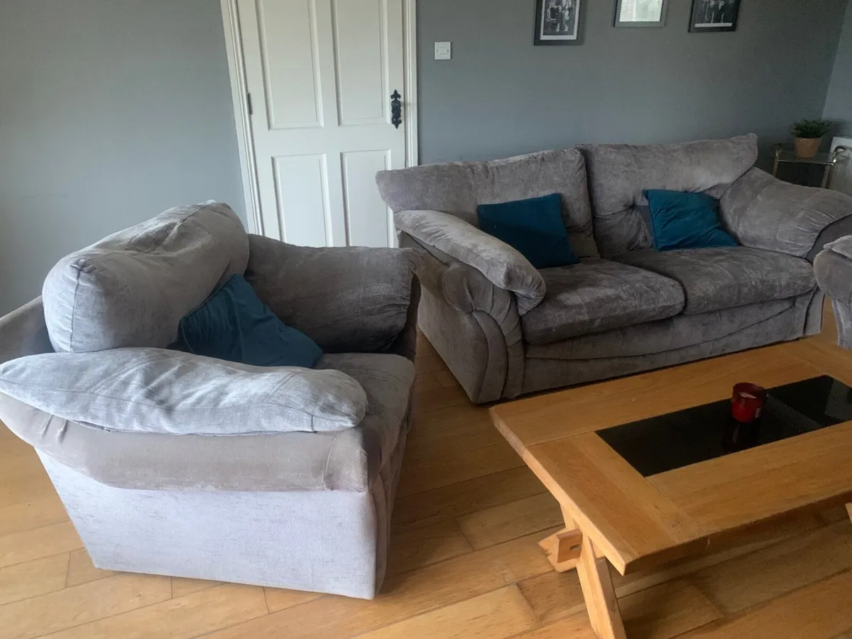 4 piece sitting room grey suite - Image 2