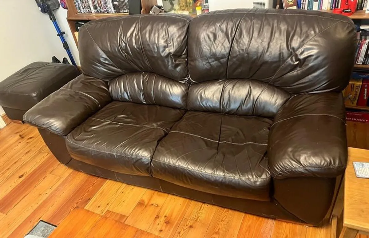 3 Seater Luxury Leather Sofa - Image 2