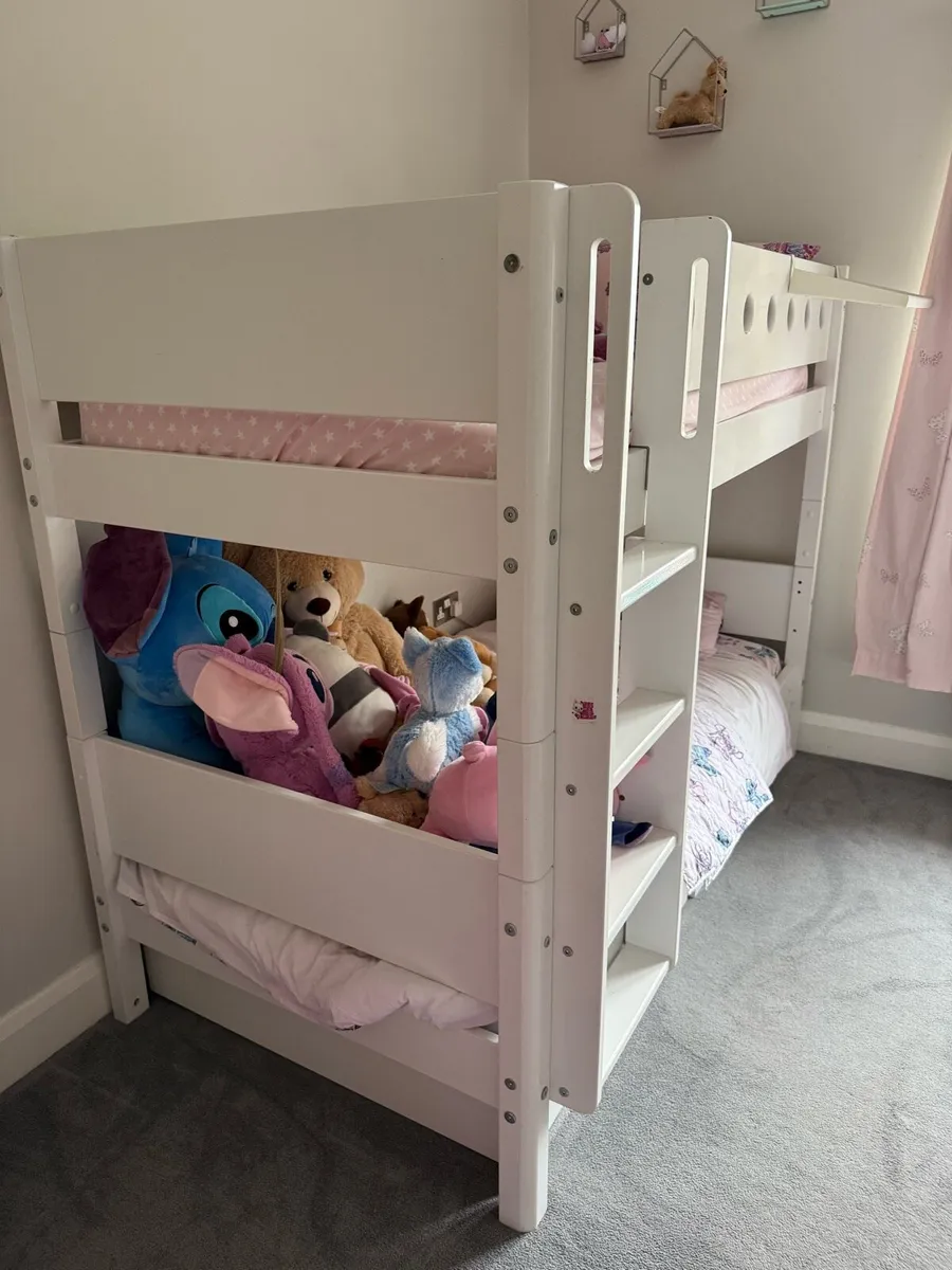 Flexa Bunk Beds White (includes free mattresses) - Image 2