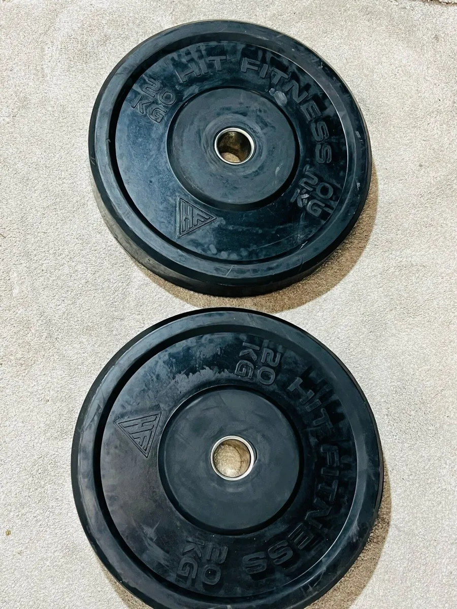 2 X 20 KG OLYMPIC RUBBER PLATES - Image 1