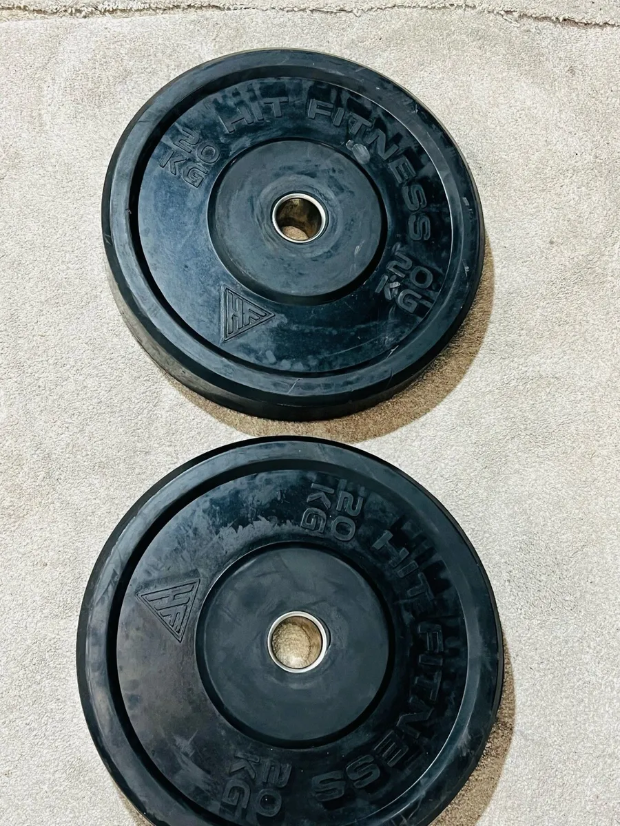 2 X 20 KG OLYMPIC RUBBER PLATES - Image 2