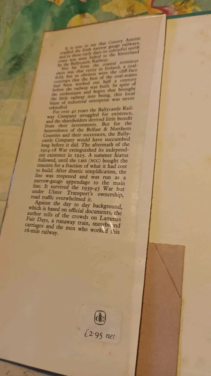 Ballycastle Railway hardback 60s, D18 post 6e - Image 3