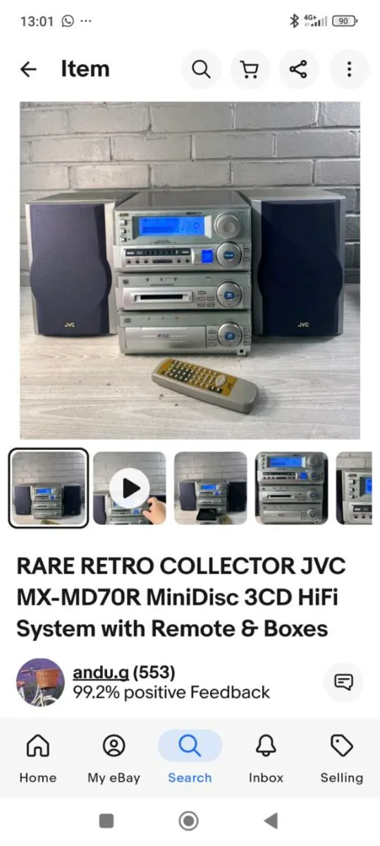 Rare JVC MX-MD70R minidisk, 3 CD HiFi system - Image 2