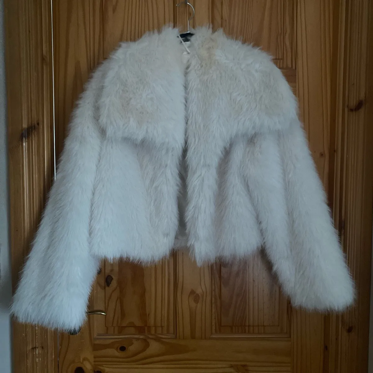 White faux fur jacket - Image 1