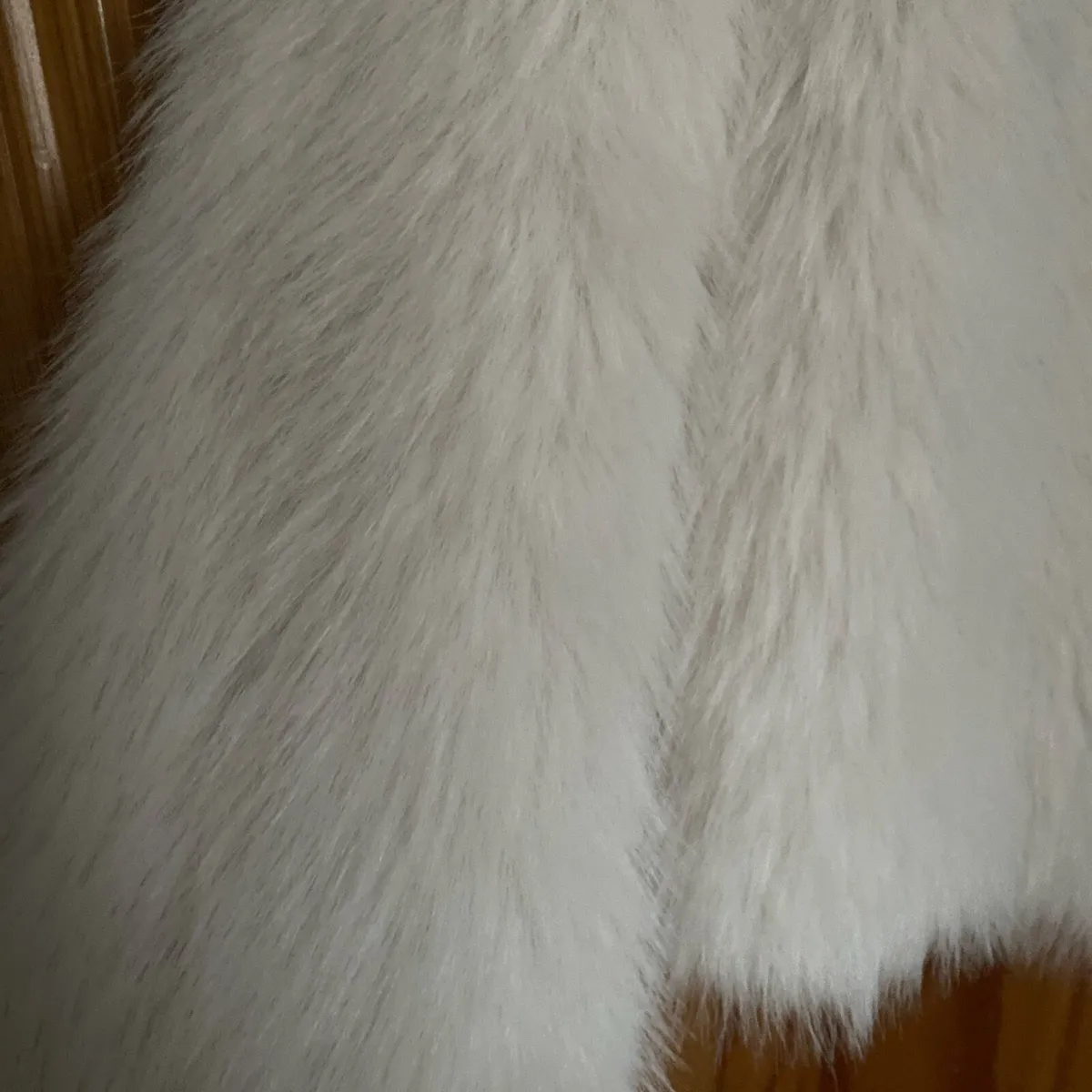 White faux fur jacket - Image 2