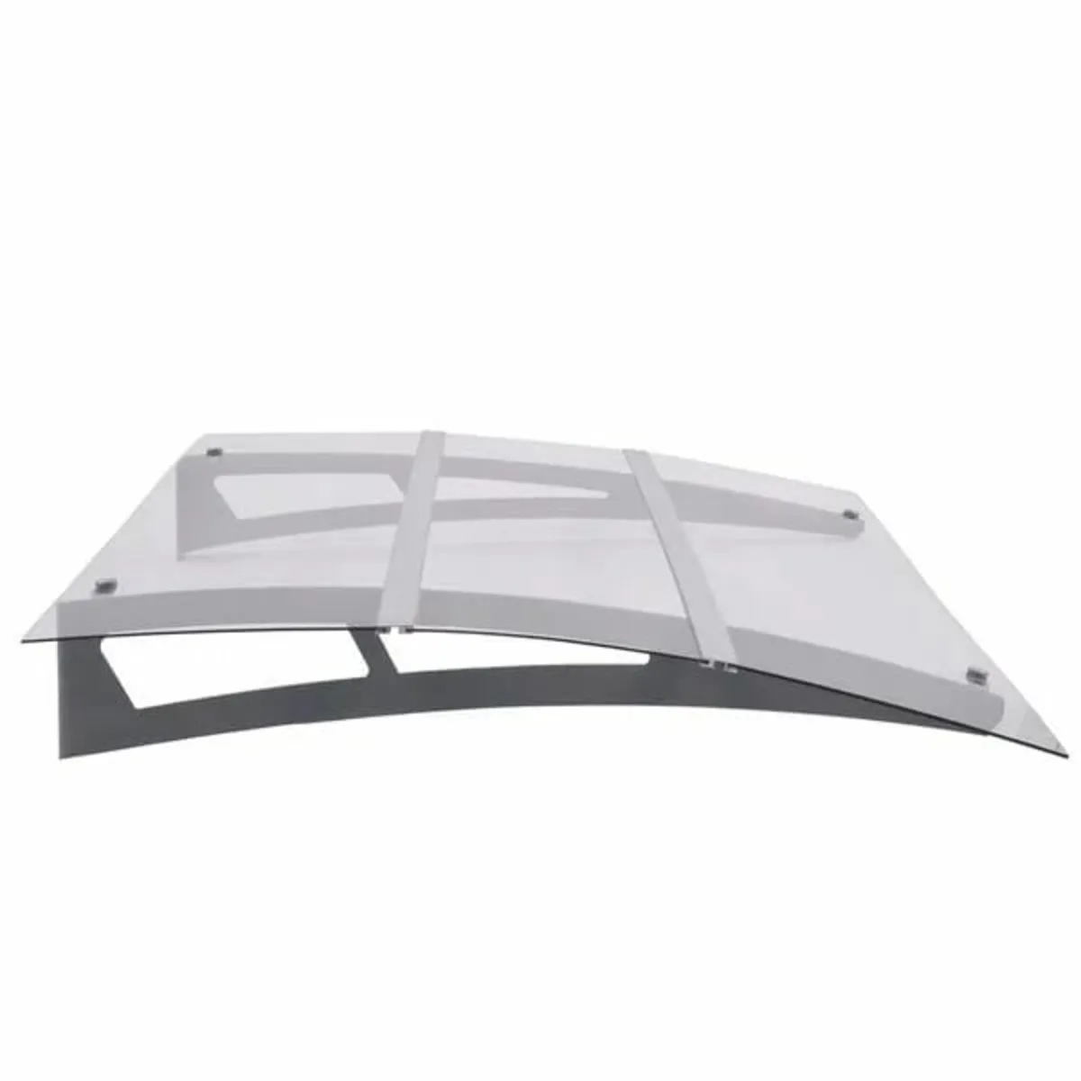 Door Canopy Silver and Transparent 150x90 cm PET - Image 3