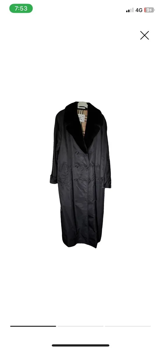 Burberry fur collared long coat - Image 1