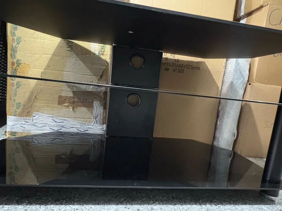 Black glass tv stand - Image 3