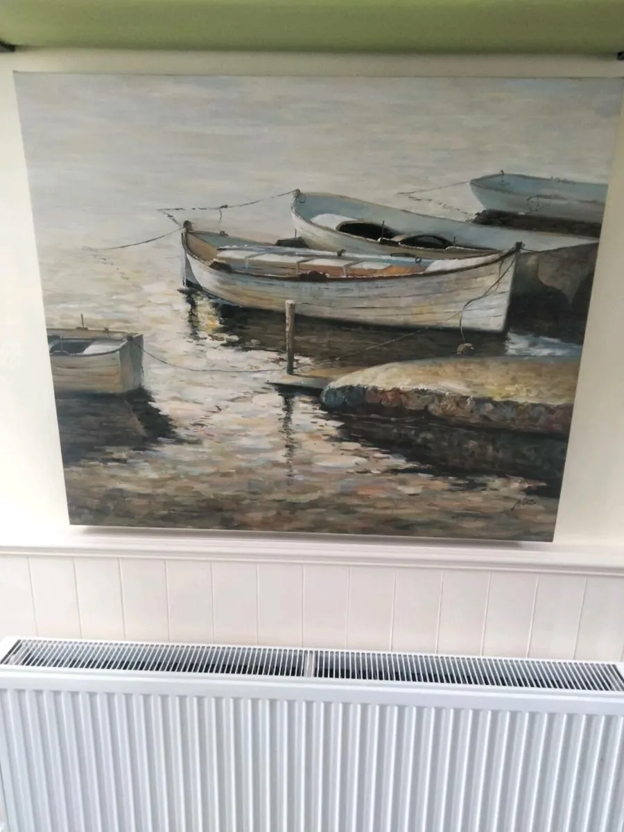 Oil on canvas painting - Image 1