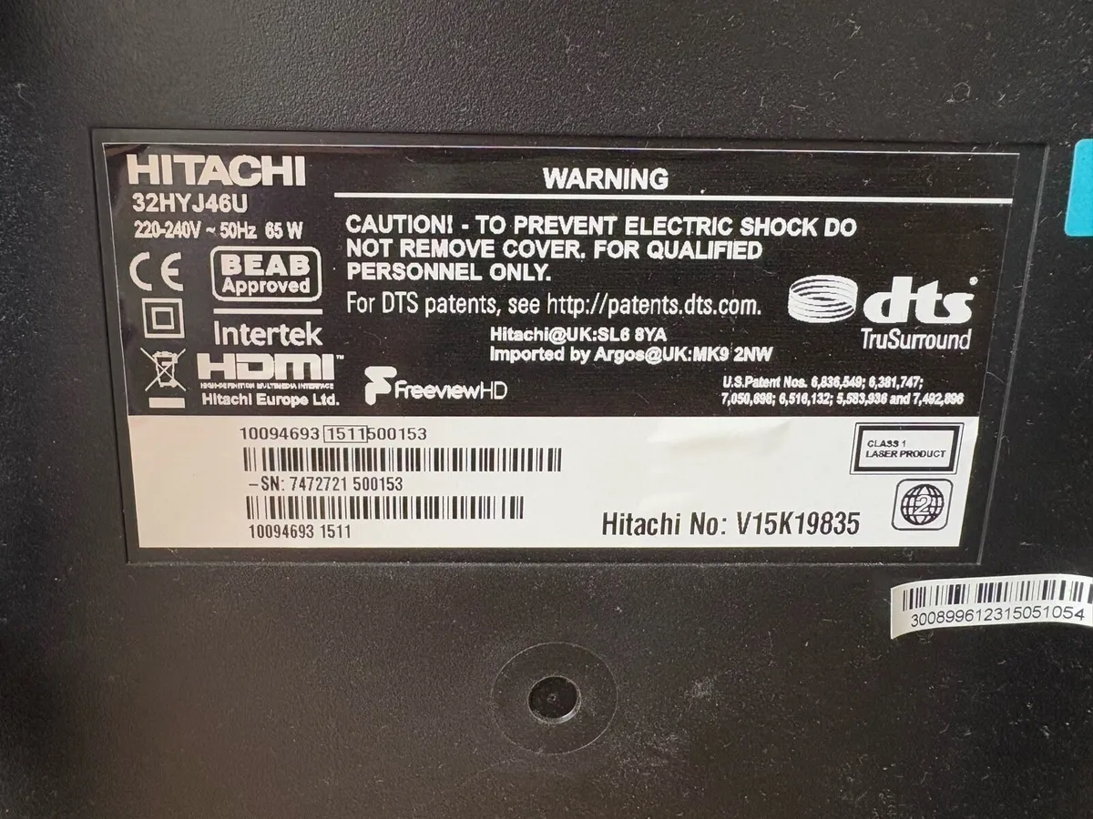 30” hitachi smart tv - Image 3