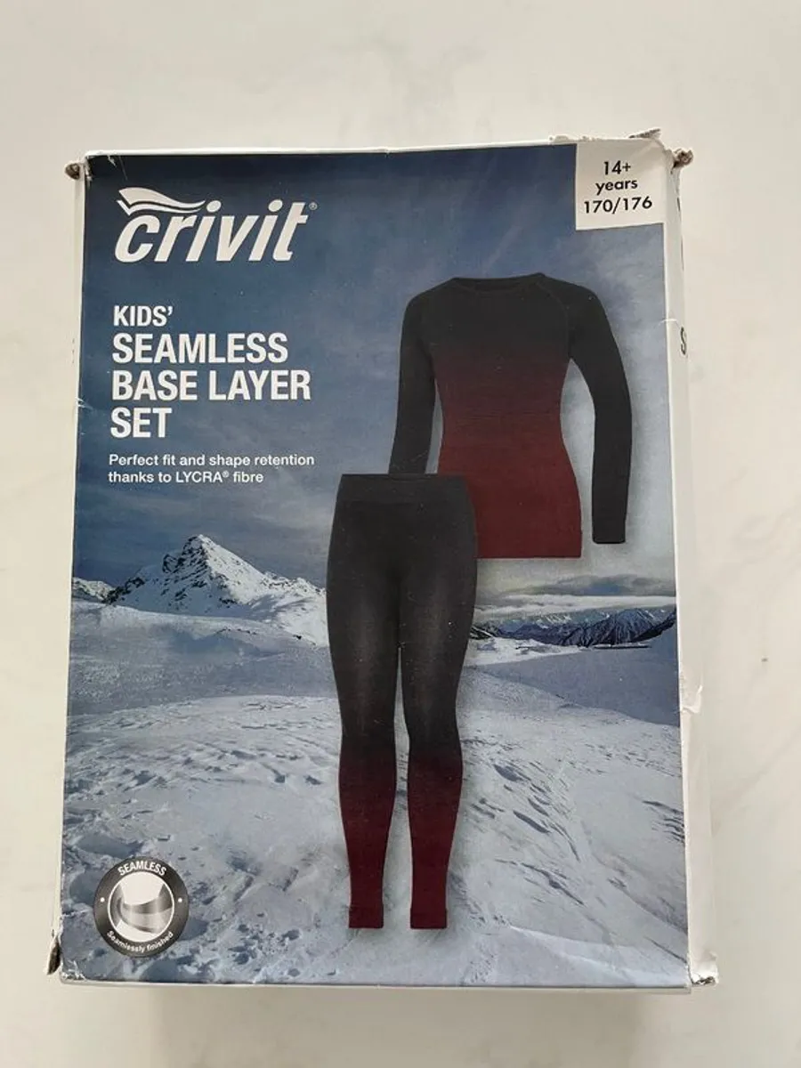 Kids ski baselayers set, age 14+, brand new in unopened box (Free girls clothes bundle for first buyer to offer asking price on this) - Image 1