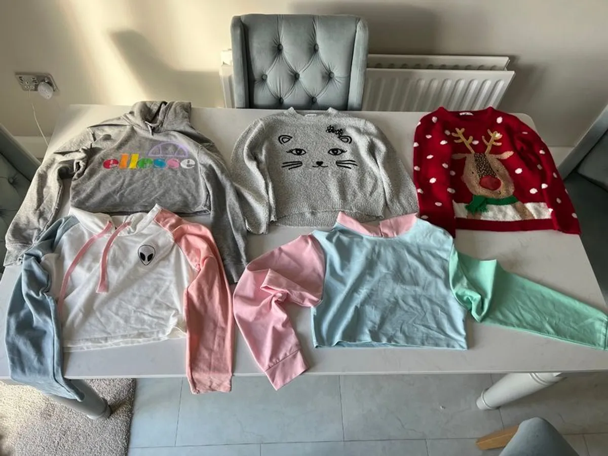 Girls hoodie and jumper bundle, Age 9-11 (Free girls clothes for first buyer to offer asking price on this bundle)