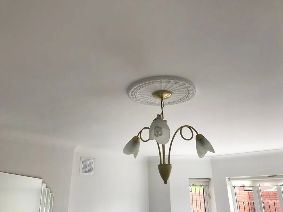 2 Vintage brass ceiling lights, 50 euro each 90 euro for 2. - Image 3