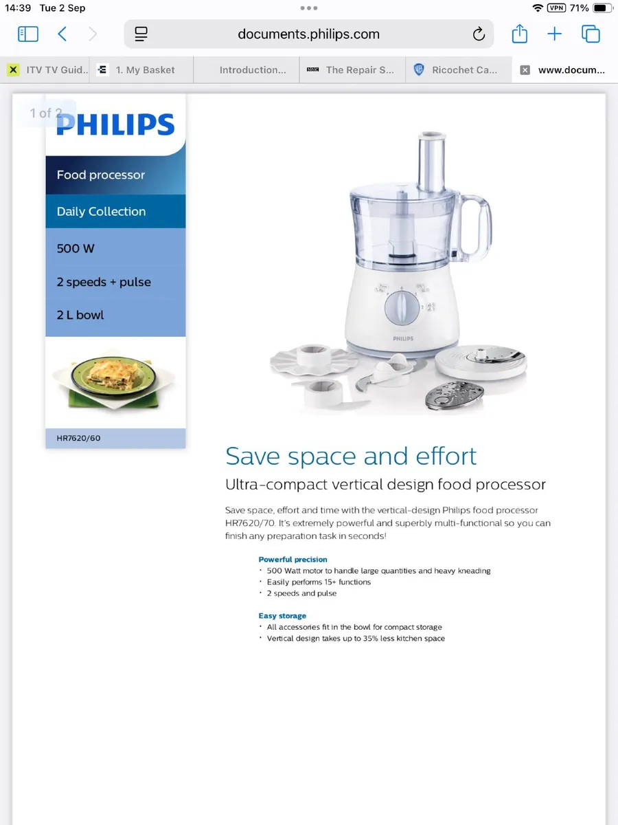 Philips Compact Food Processor - Brand New - €30 - Image 4