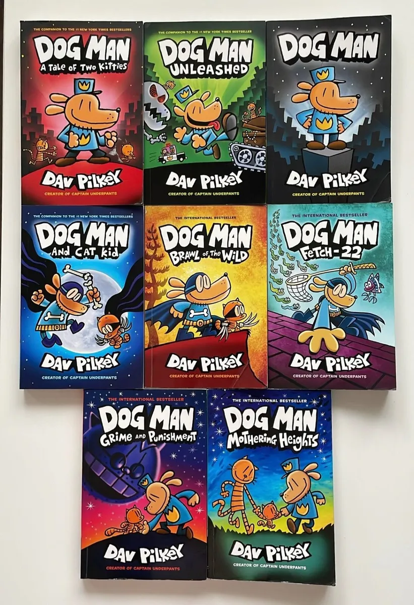 8 Dog Man Books Set