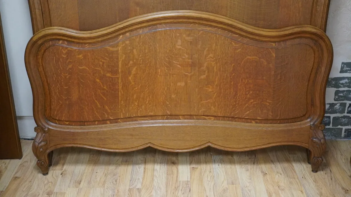 French Oak Double Bed + Adjustable Bases - Image 3