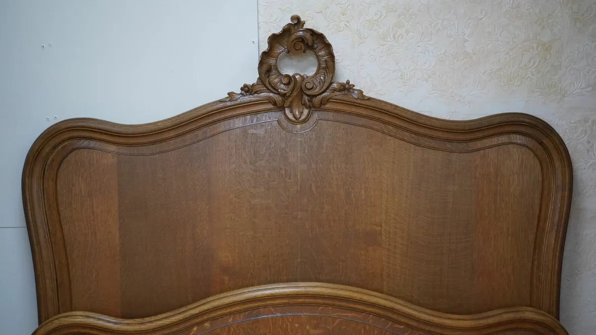 French Oak Double Bed + Adjustable Bases - Image 4