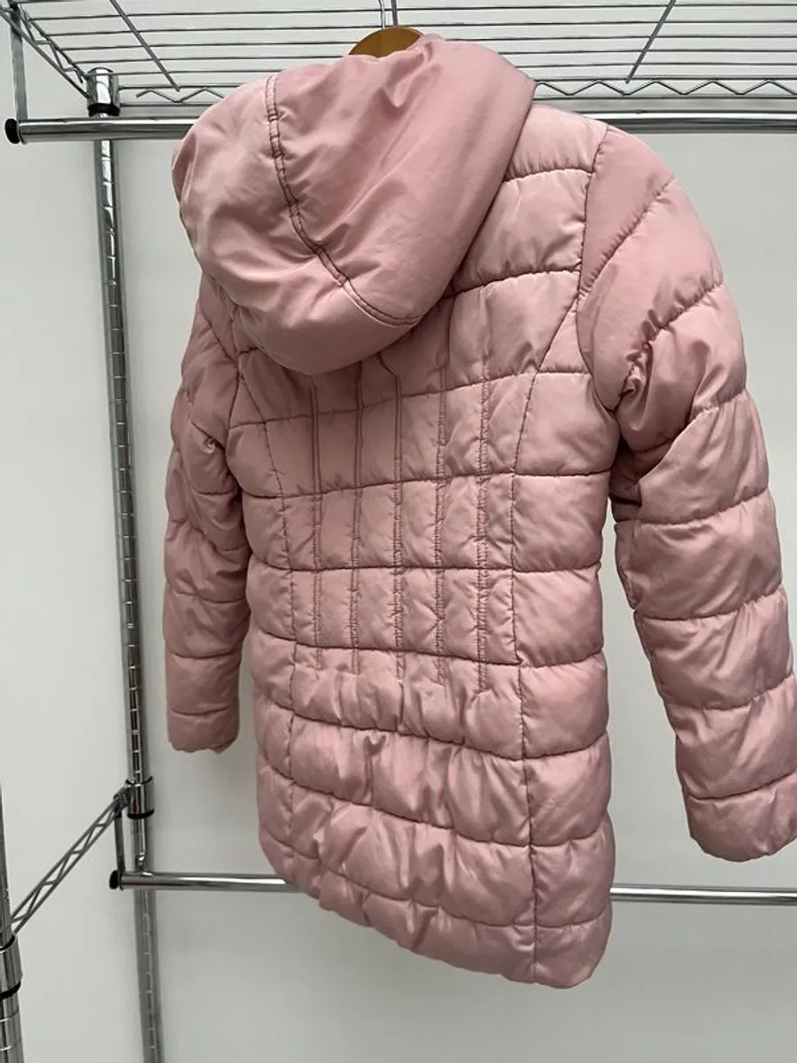 Next girls sherpa lined hooded padded coat, Age 9 (Free girls clothes/items for first buyer to offer asking price on this) - Image 2