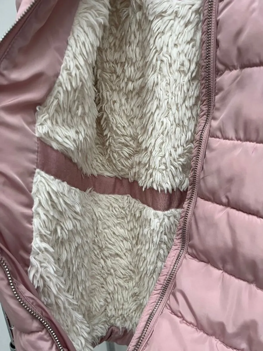 Next girls sherpa lined hooded padded coat, Age 9 (Free girls clothes/items for first buyer to offer asking price on this) - Image 4