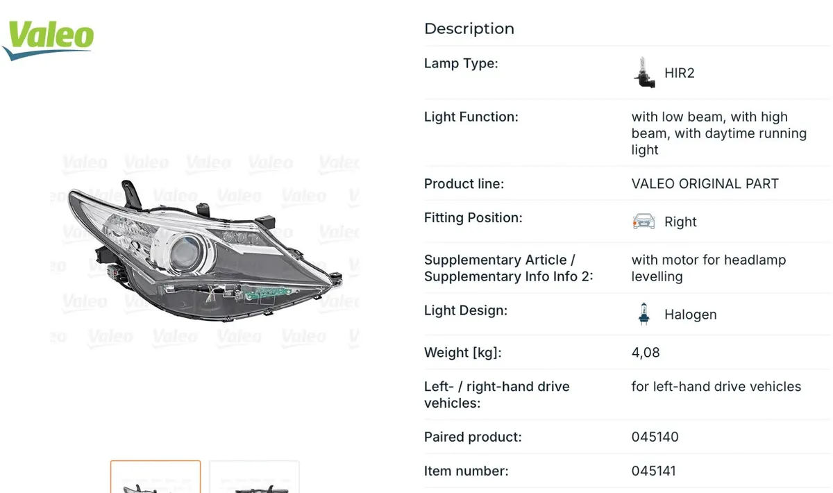 Headlight for Toyota - Image 3