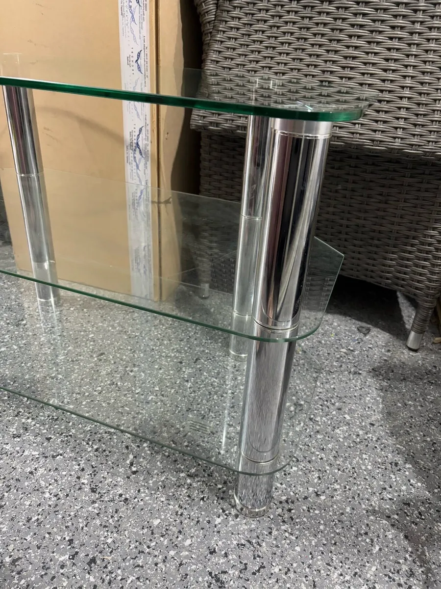 3 shelve glass tv stand - Image 3