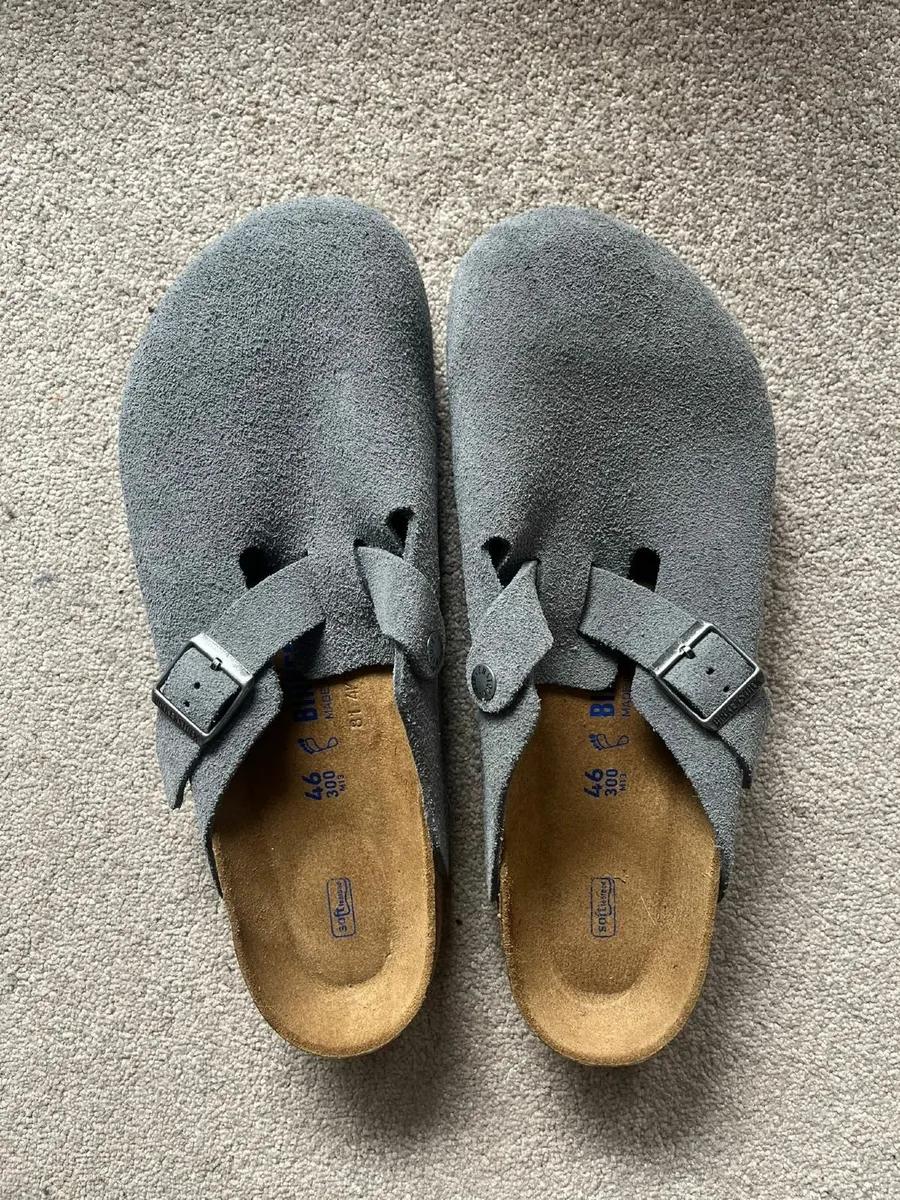 Birkenstock Boston Clog - Grey Suede - Size 11.5UK - Image 3