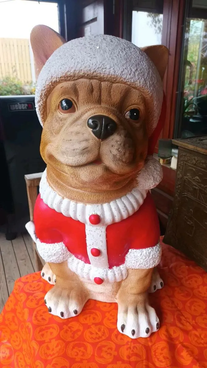 Large heavy Christmas French poodle decoration - Image 1