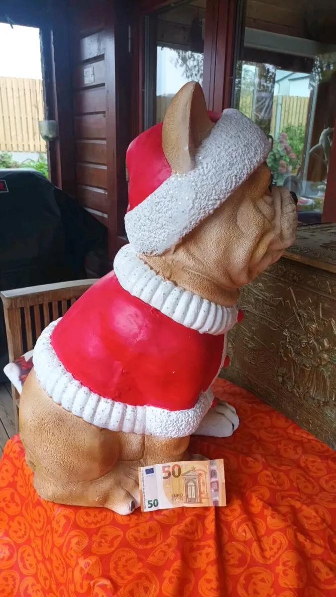 Large heavy Christmas French poodle decoration - Image 3