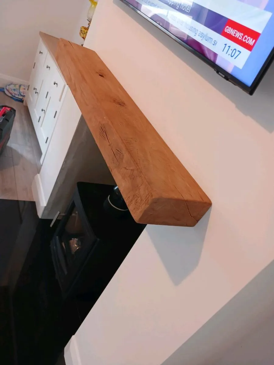 Live edge beams oak bech sycamore house kitchen - Image 4