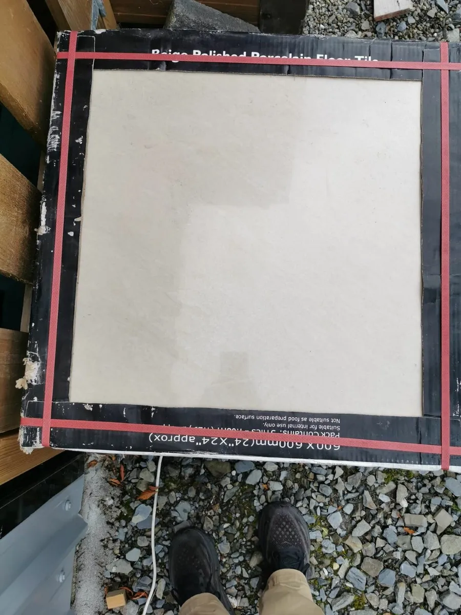 Beige Polished Porcelain Floor Tiles - Image 1