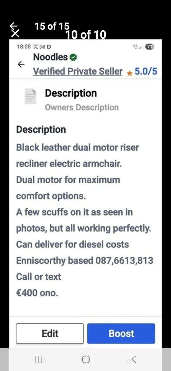 Electric riser recliner armchair - Image 2