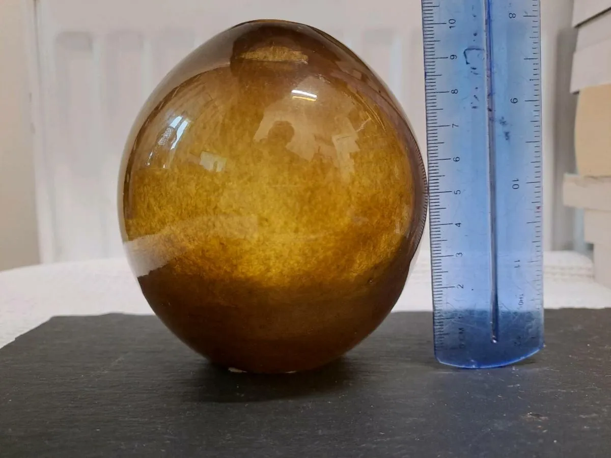 3 amber glass vases - Image 4