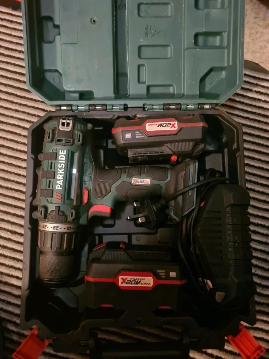 As new parkside drill only used it 1 times 2 batte - Image 2