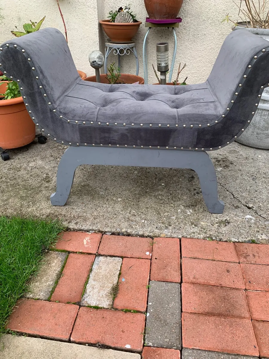 Velvet stool/bench - Image 2