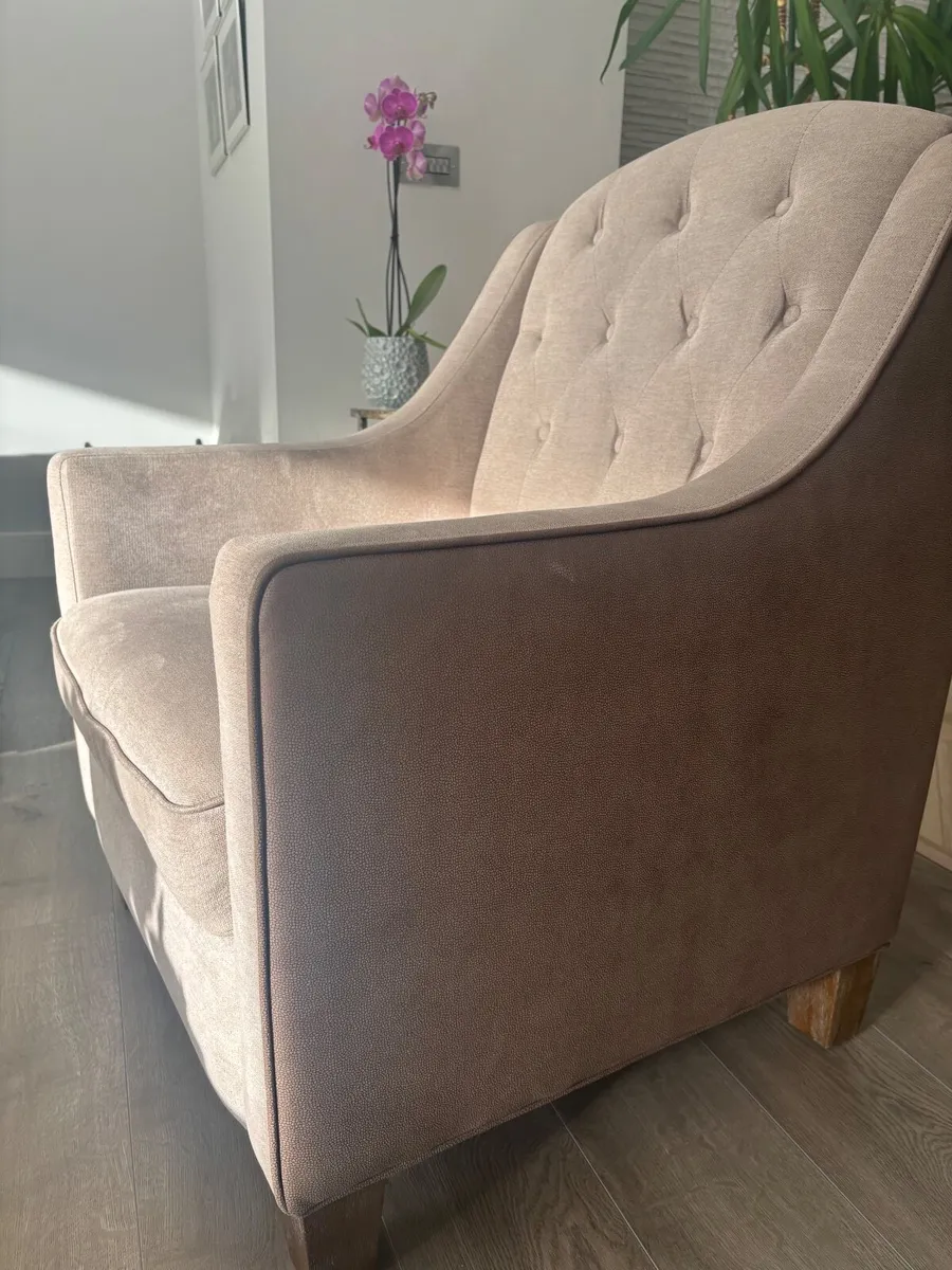 2 seater sofa & armchair - Image 4