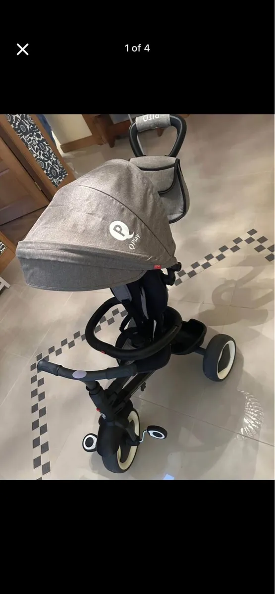 QPlay - Children's tricycle 3in1 RITO EVO grey - Image 1