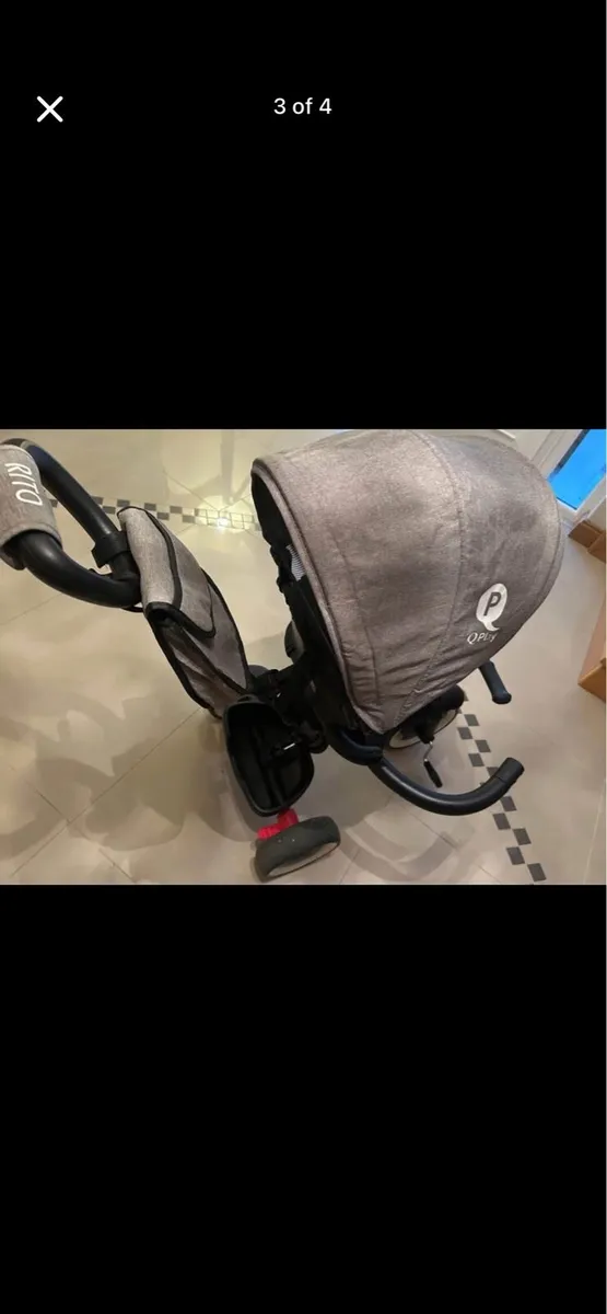 QPlay - Children's tricycle 3in1 RITO EVO grey - Image 3