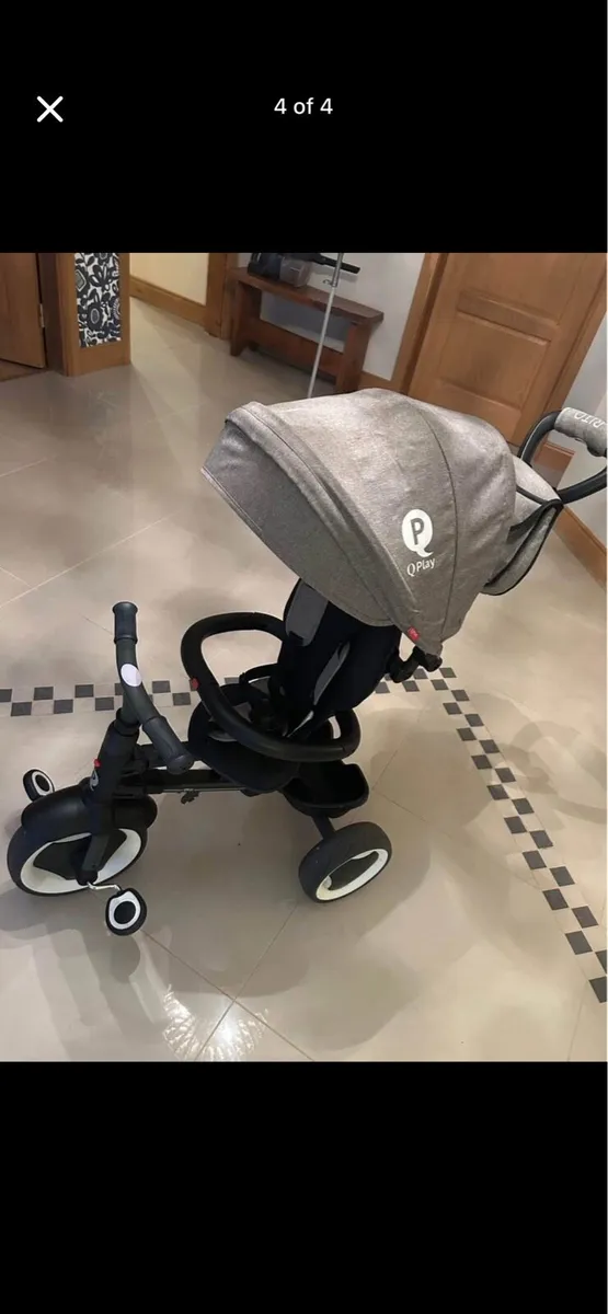 QPlay - Children's tricycle 3in1 RITO EVO grey - Image 4